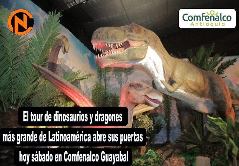 El tour de dinosaurios y dragones más grande de Latinoamérica abre sus  puertas hoy sábado en Comfenalco Guayabal
